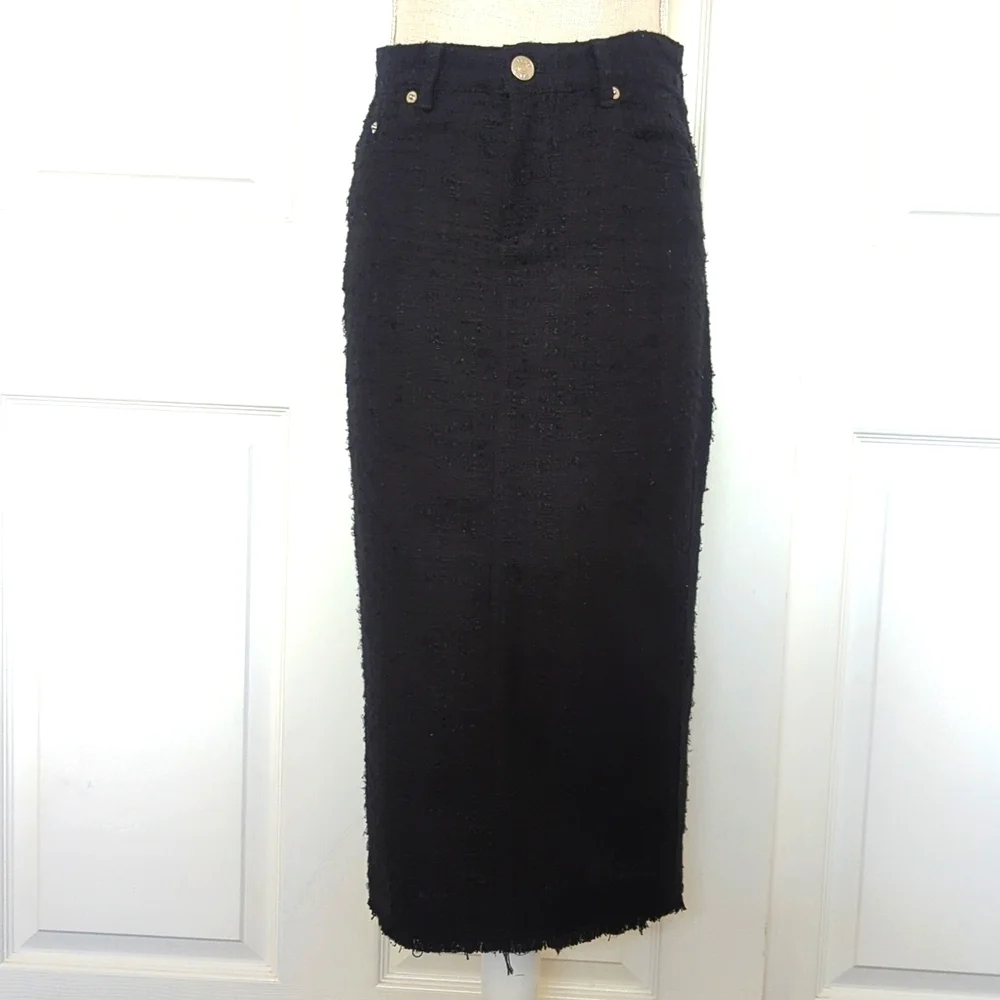 STAUD Guinevere Stretch Midi Skirt